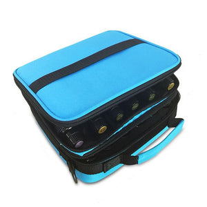 42 Bottle Essential Oil Double Zipper Carrying Case Storage Bag with Strap